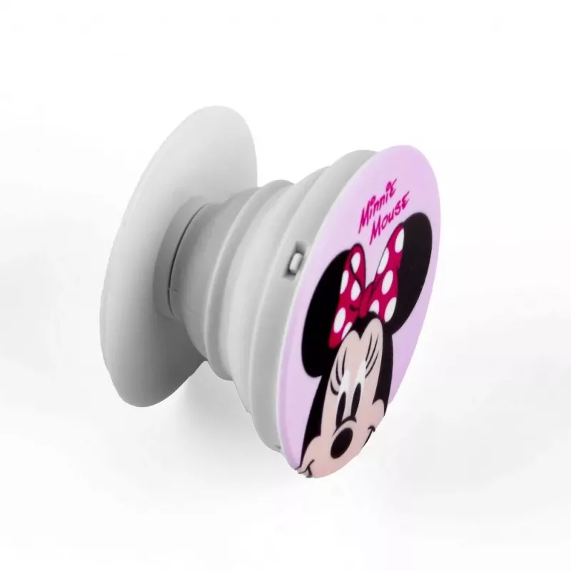 iLike Universal Pop Holder Minni Mouse - Telefono laikiklis ir stovas, Disney Minnie Mouse dizainas, sulankstomas, 360° sukimasis, stiprus lipnus sluoksnis