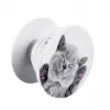 iLike Universal Pop Holder Cat - Pilka telefono rankena ir stovas