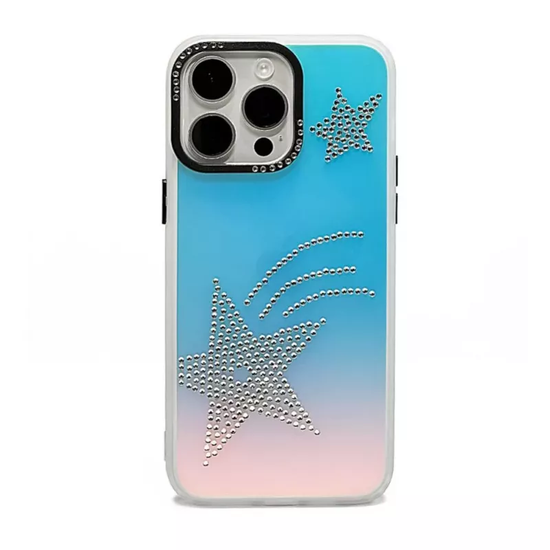 iLike Apple iPhone 14 Laser Shell Star Back Cover - Skaidrus