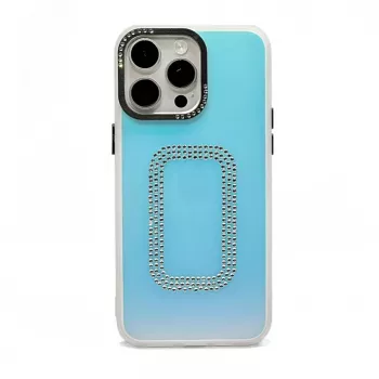 iLike Apple iPhone 15 Pro Laser Shell Square Back Cover - Iridescent Clear