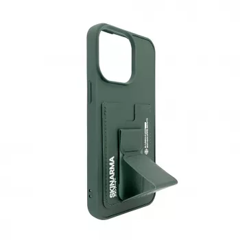 iLike Apple iPhone 15 Pro Max Leather Hidden Pocket Stand Cover Green