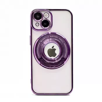 iLike Apple iPhone 14 IH MagSafe Hidden Stand Cover Purple