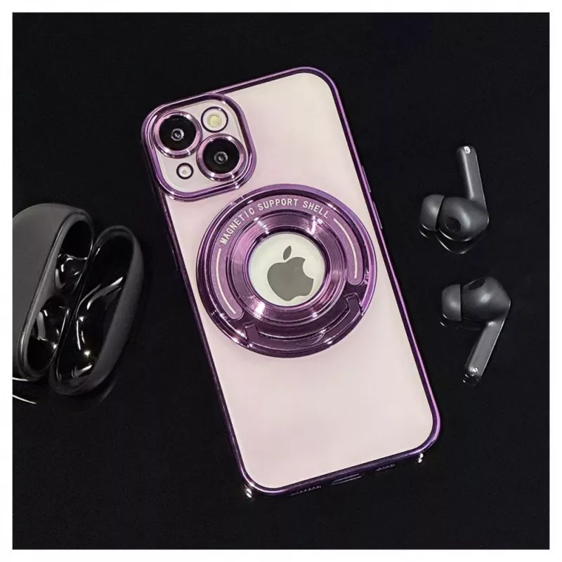 iLike Apple iPhone 14 IH MagSafe Hidden Stand Cover Purple