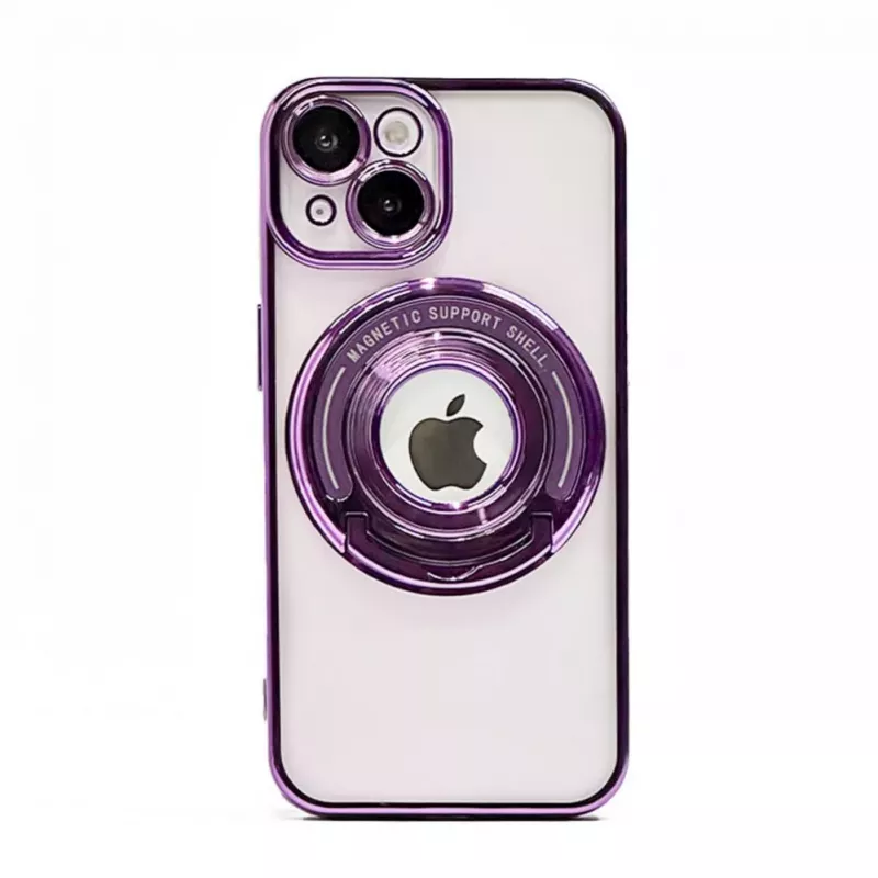 iLike Apple iPhone 15 Pro IH MagSafe Hidden Stand Cover Purple