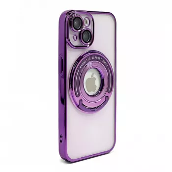 iLike Apple iPhone 15 Pro IH MagSafe Hidden Stand Cover Purple