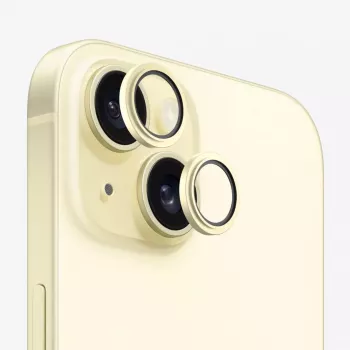 Evelatus Apple iPhone 15 / 15 Plus Camera Lens Protector Armor Yellow