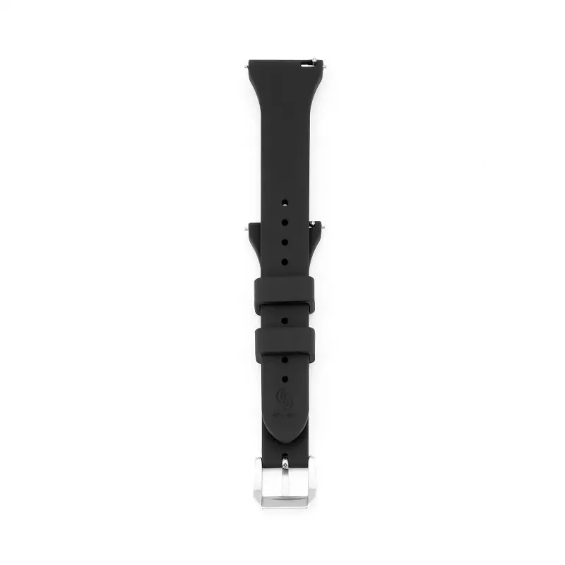Connect 22mm T-buckle Silicone Loop Watch Strap (130mm M/L) Black