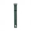 Connect 20mm Flat Head Leather-Silicone Loop Magnetic Watch Strap (130mm M/L) Forest Green