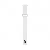Connect 22mm Flat Head Leather-Silicone Loop Magnetic Watch Strap (130mm M/L) White