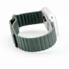Connect 22mm Flat Head Leather - Silicone Loop Magnetic Watch Strap (130mm M/L) Forest Green
