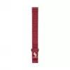 Connect 22mm Flat Head Leather-Silicone Loop Magnetic Watch Strap (130mm M/L) Wine Red