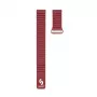 Connect 22mm Flat Head Leather-Silicone Loop Magnetic Watch Strap (130mm M/L) Wine Red