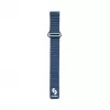 Connect 22mm Flat Head Leather-Silicone Loop Magnetic Watch Strap (130mm M/L) Midnight Blue