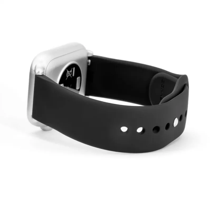 Connect 22mm Silicone Loop Watch Strap (S/M 110mm) Black