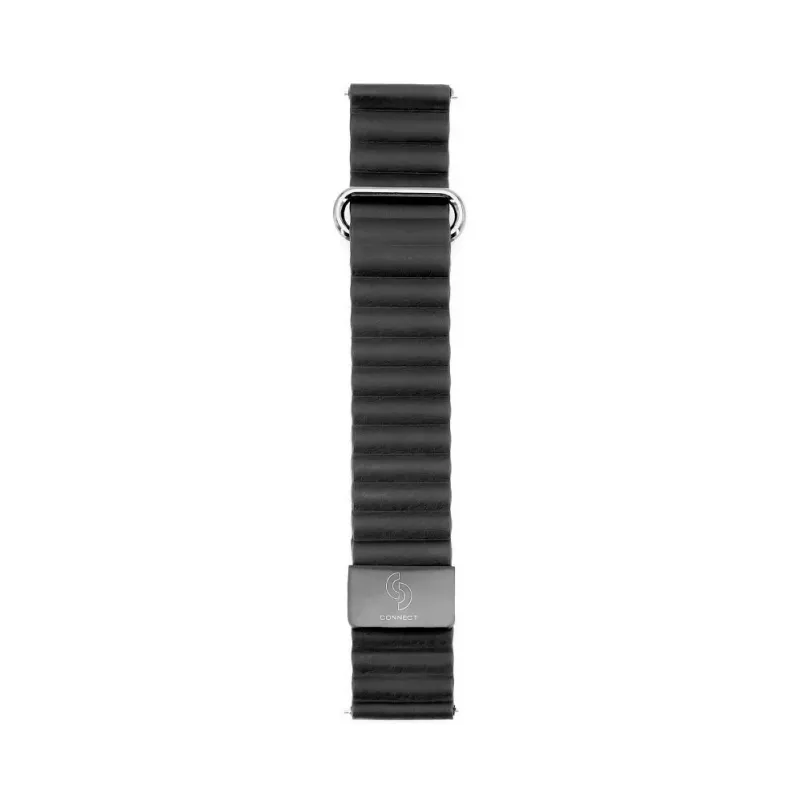 Connect 22mm Cortical Back Buckle Magnetic Suction Watch Strap (130mm M/L) Black