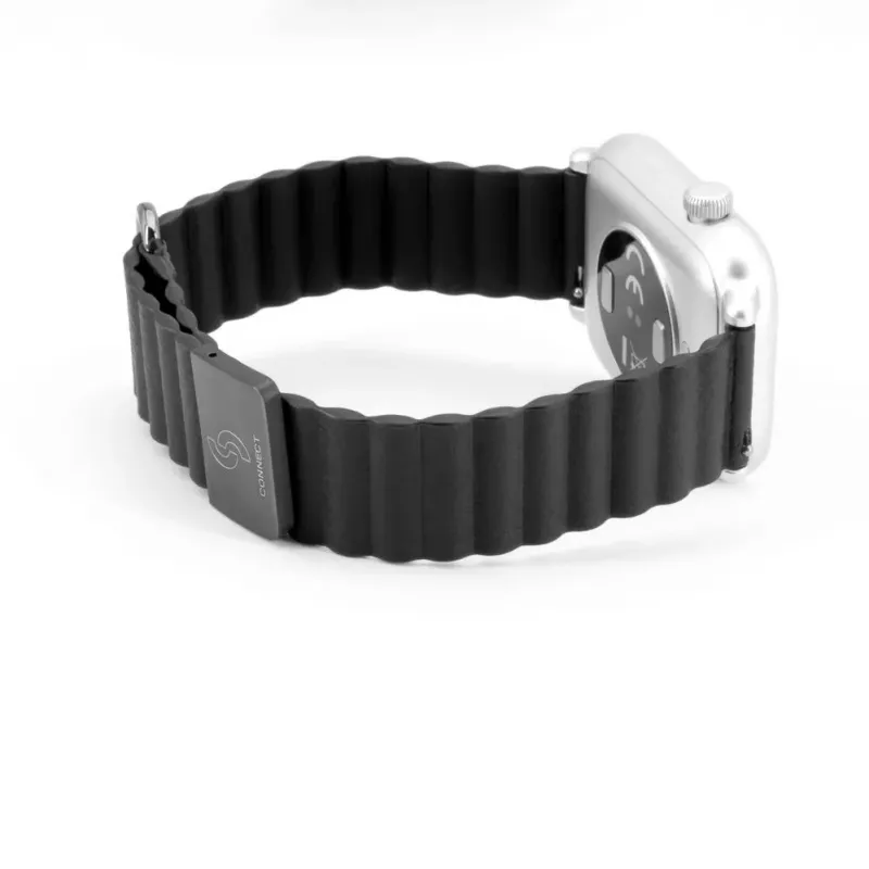 Connect 22mm Cortical Back Buckle Magnetic Suction Watch Strap (130mm M/L) Black