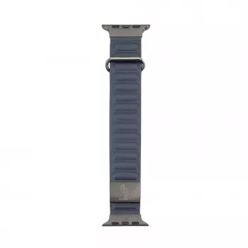 Connect Watch 38/40/41mm Genuine Leather Magnetic Suction Strap Indigo Blue