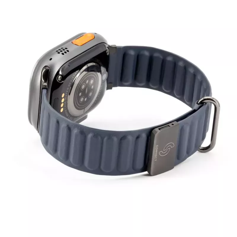Connect Watch 42/44/45mm Premium PU Leather Magnetic Loop Strap Indigo Blue