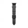 Connect Watch 38/40/41mm Silicone Patch Leather Watch Strap (132mm M/L) Black