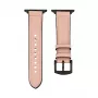 Connect Watch 38/40/41mm Silicone Patch Leather Watch Strap (132mm M/L) Pink Sand