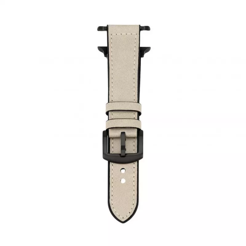 Connect Watch 38/40/41mm Silicone Patch Leather Watch Strap (132mm M/L) White