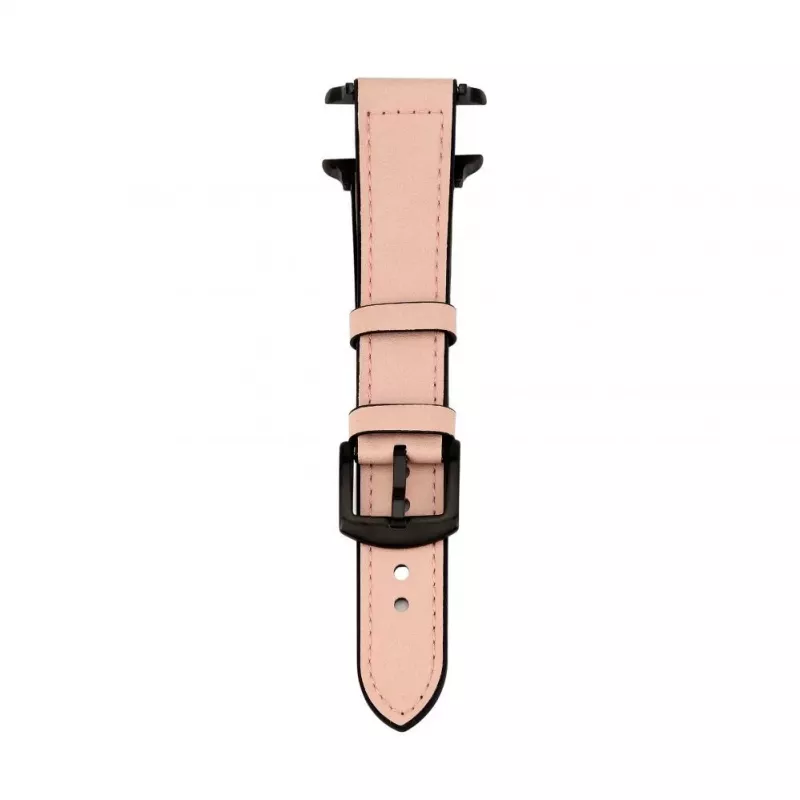 Connect Watch 42/44/45mm Silicone Patch Leather Watch Strap (132mm M/L) Pink Sand