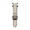 Connect Watch 42/44/45mm Silicone Patch Leather Watch Strap (132mm M/L) White