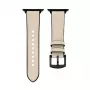 Connect Watch 42/44/45mm Silicone Patch Leather Watch Strap (132mm M/L) White
