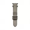 Connect Watch 42/44/45mm Silicone Patch Leather Watch Strap (132mm M/L) Silver