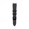 Connect 20mm Silicone Patch Leather Watch Strap (130mm M/L) Black