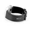Connect 20mm Silicone Patch Leather Watch Strap (130mm M/L) Black