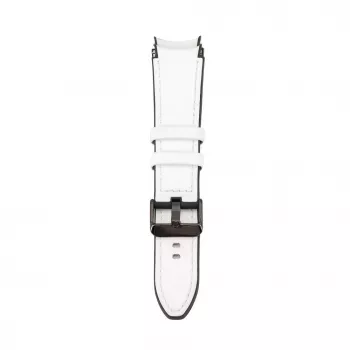 Connect 20mm Silikono Įdėklo Odinis Laikrodžio Dirželis (130mm M/L) Baltas
