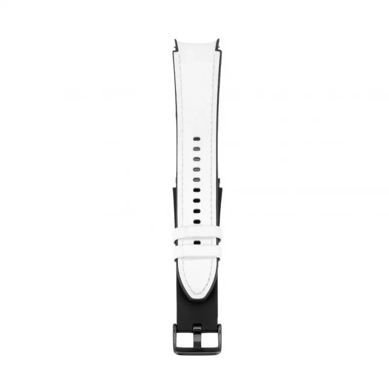 Connect 20mm Silikono Įdėklo Odinis Laikrodžio Dirželis (130mm M/L) Baltas