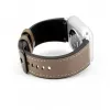 Connect 20mm Silicone Patch Leather Watch Strap (130mm M/L) Taupe