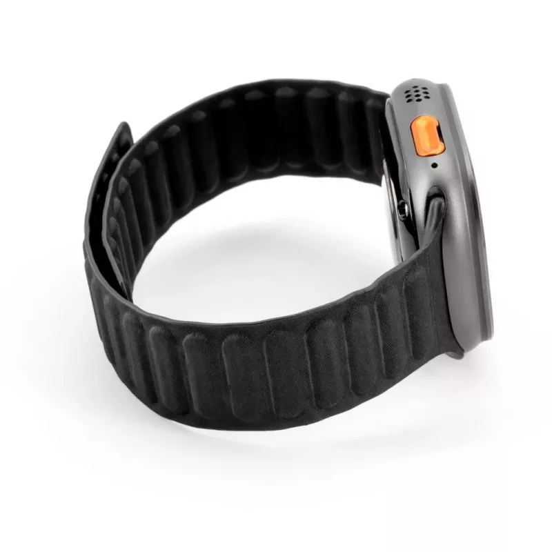 Connect Watch 38/40/41mm Fine Woven Twill Magnetic Chain Watch Strap Black