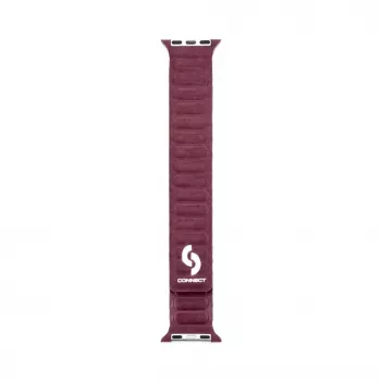 Connect Watch 38/40/41mm Fine Woven Twill Magnetic Chain Watch Strap Plum