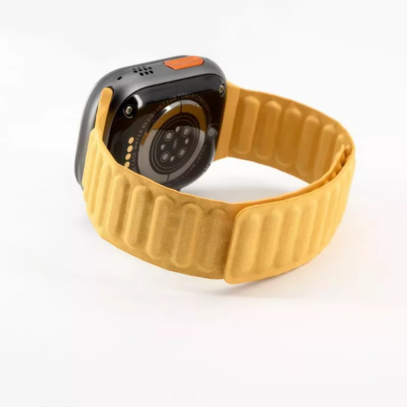 Connect Watch 42/44/45mm Fine Woven Twill Magnetic Chain Watch Strap Yellow