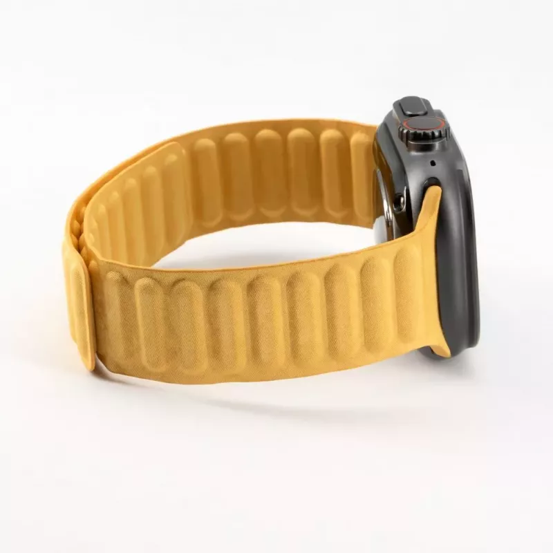 Connect Watch 42/44/45mm Fine Woven Twill Magnetic Chain Watch Strap Yellow