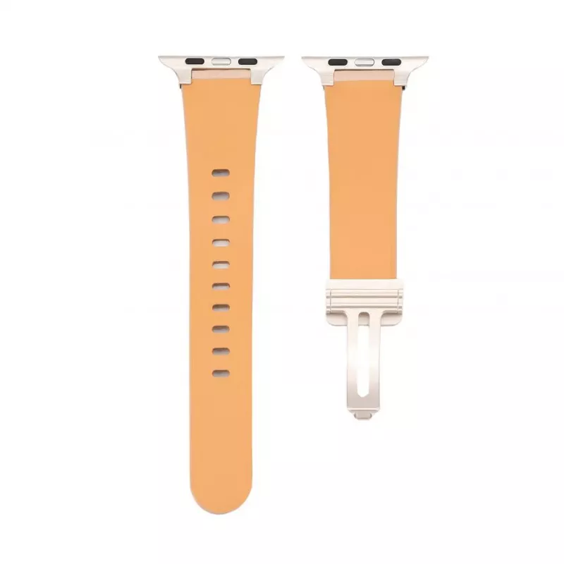 Connect Watch 38/40/41mm Single Loop Buckle Leather Watch Strap Rose Pink