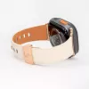 Connect Watch 42/44/45mm Single Loop Buckle Leather Watch Strap White