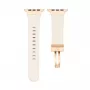 Connect Watch 42/44/45mm Single Loop Buckle Leather Watch Strap White