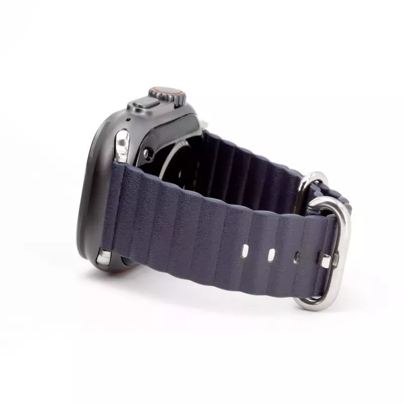 Connect Watch 38/40/41mm Marine Leather Watch Strap Navy Blue