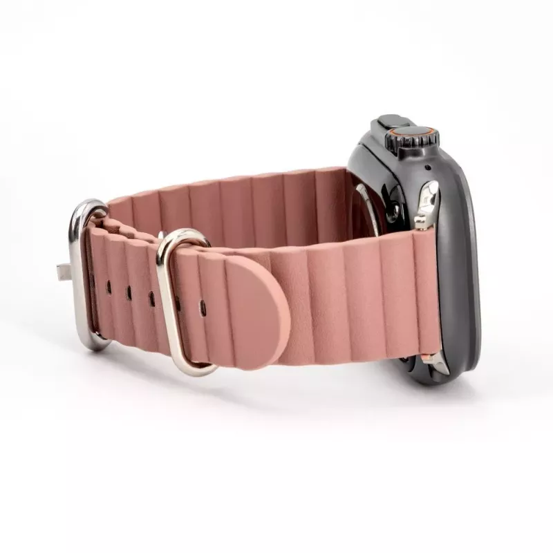 Connect Watch 42/44/45mm Marine Leather Watch Strap Smoky Purple