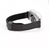 Connect 20mm Silicone Leather Watch Straps with Magnetic Black