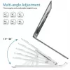 iLike STM1 Metal Foldable Notebook Stand for 10-17.3 inch Laptops - Silver