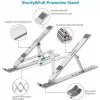 iLike STM1 Metal Foldable Notebook Stand for 10-17.3 inch Laptops - Silver