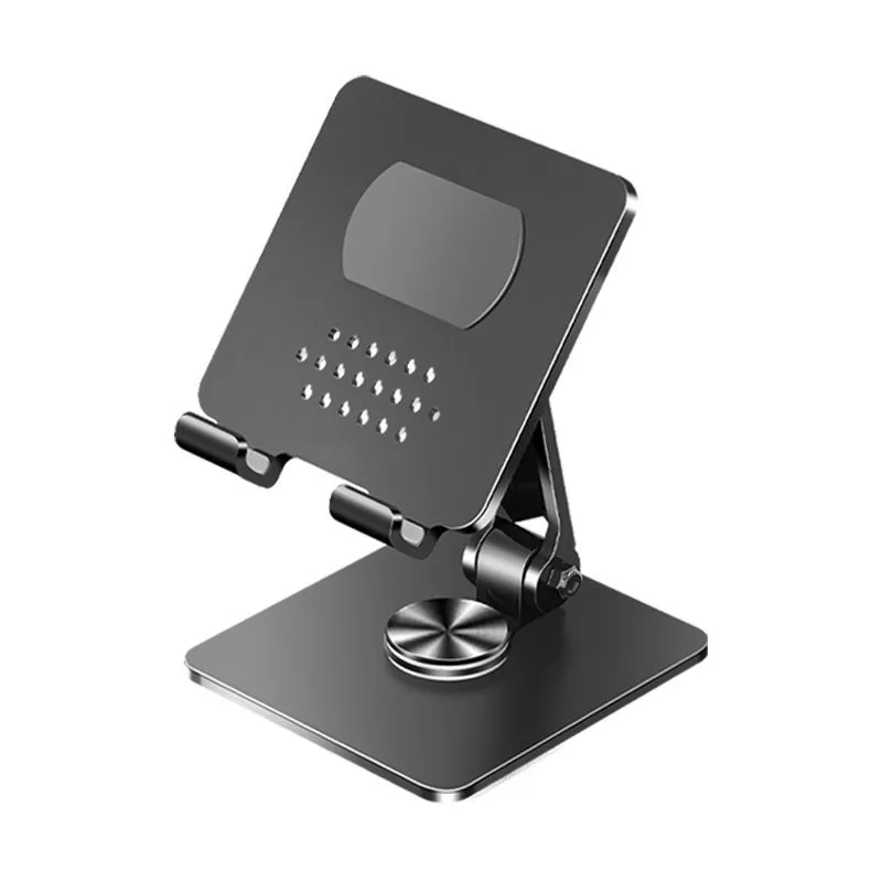 iLike STM4 Metalinis planšetinio kompiuterio stovas su reguliuojamu kampu ir 360° sukimu, juodas