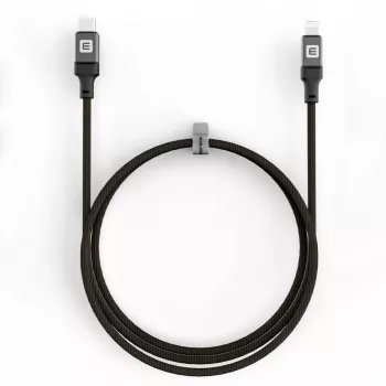 Evelatus USB-C į Lightning laidas 2,0 m 60 W (MFI09) aliuminio korpusas, pintas, juodas
