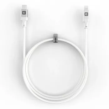 Evelatus USB-C į Lightning laidas 2,0M 60W (MFI09) Aliuminio korpusas Pintas Baltas
