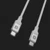 Evelatus USB-C į USB-C laidas 2M 60W / 20V3A aliuminio korpusas pintas baltas